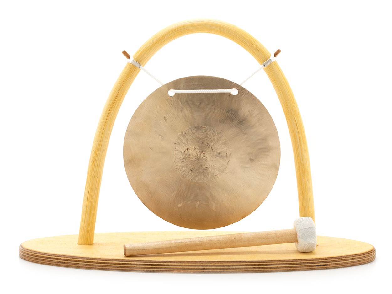 Gong-Set Feng-Gong ⌀ 15 cm mit Gongständer und Klöppel
