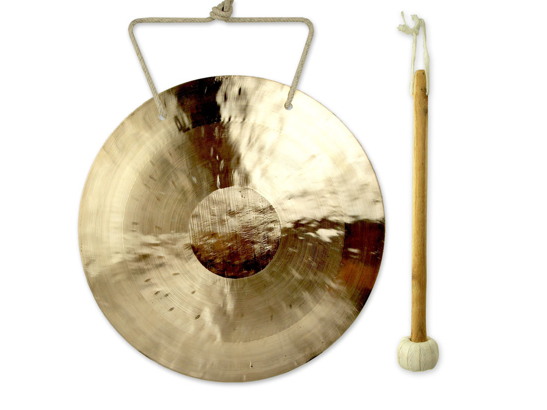 Feng-Gong-Set 30 cm mit roter Gong-Tasche